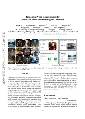 Harmonizing Visual Representations for Unified Multimodal Understanding and Generation