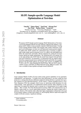 SLOT: Sample-specific Language Model Optimization at Test-time