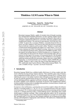 Thinkless: LLM Learns When to Think