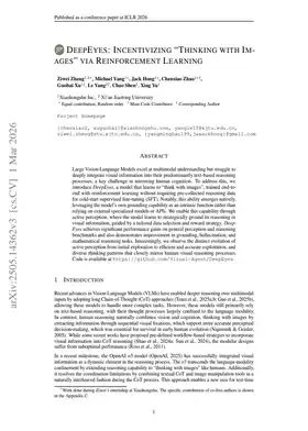 DeepEyes: Incentivizing "Thinking with Images" via Reinforcement Learning