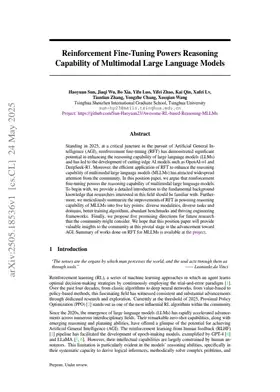 Reinforcement Fine-Tuning Powers Reasoning Capability of Multimodal Large Language Models