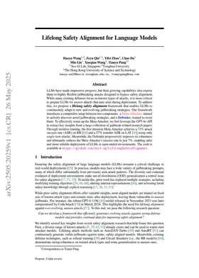 Lifelong Safety Alignment for Language Models