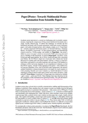 Paper2Poster: Towards Multimodal Poster Automation from Scientific Papers