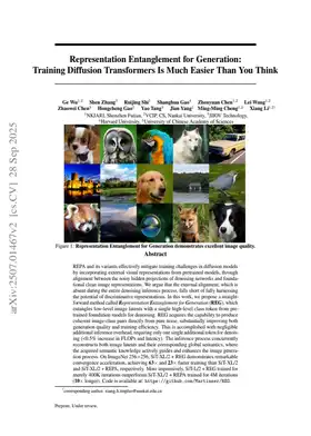 Representation Entanglement for Generation: Training Diffusion Transformers Is Much Easier Than You Think