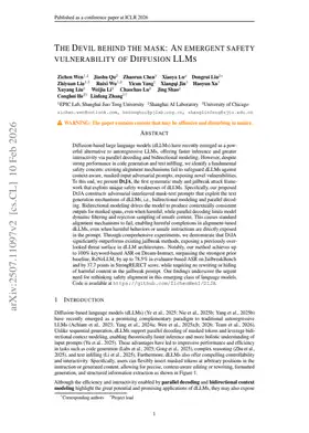 The Devil behind the mask: An emergent safety vulnerability of Diffusion LLMs