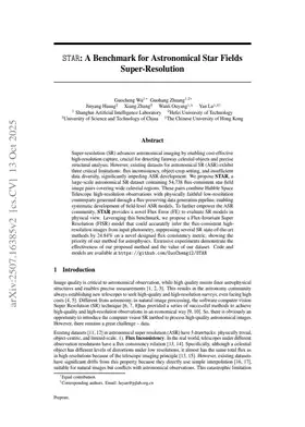 STAR: A Benchmark for Astronomical Star Fields Super-Resolution