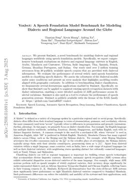 Voxlect: A Speech Foundation Model Benchmark for Modeling Dialects and Regional Languages Around the Globe