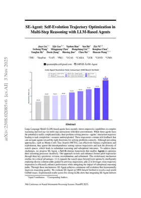 SE-Agent: Self-Evolution Trajectory Optimization in Multi-Step Reasoning with LLM-Based Agents