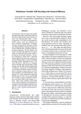 Whisfusion: Parallel ASR Decoding with Masked Diffusion
