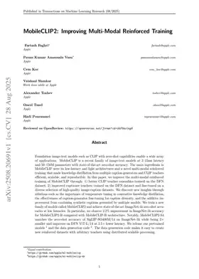 MobileCLIP2: Improving Multi-Modal Reinforced Training