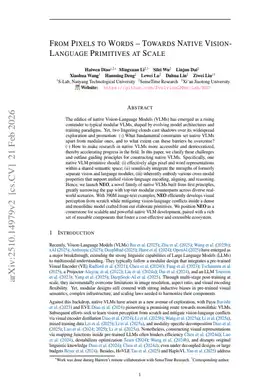 From Pixels to Words -- Towards Native Vision-Language Primitives at Scale