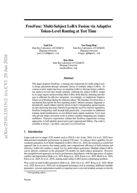 FreeFuse: Multi-Subject LoRA Fusion via Adaptive Token-Level Routing at Test Time