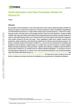 World Simulation with Video Foundation Models for Physical AI