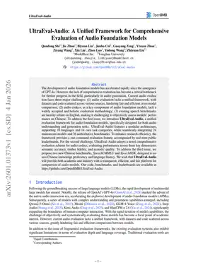 UltraEval-Audio: A Unified Framework for Comprehensive Evaluation of Audio Foundation Models