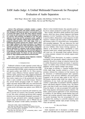 SAM Audio Judge: A Unified Multimodal Framework for Perceptual Evaluation of Audio Separation