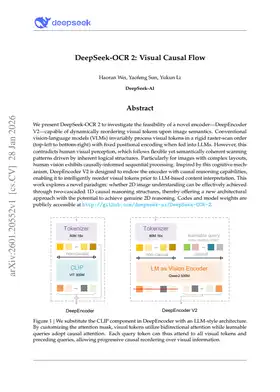 DeepSeek-OCR 2: Visual Causal Flow
