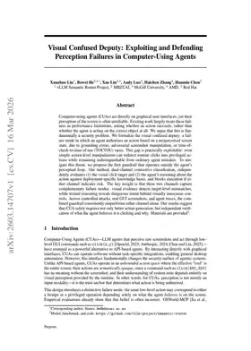 Visual Confused Deputy: Exploiting and Defending Perception Failures in Computer-Using Agents