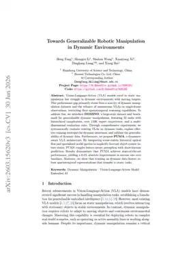 Towards Generalizable Robotic Manipulation in Dynamic Environments